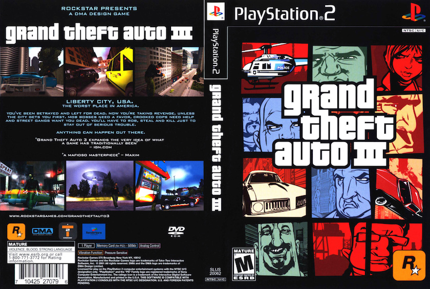 GTA 3 box cover (2001)